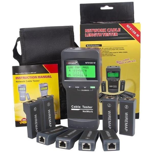 Tester Per Cavi Di Rete, Tester RJ45 Professionale, Misura La Lunghezza Del Cavo, Nf-8108M-image