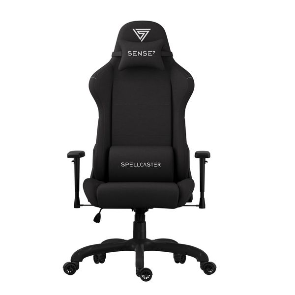 Sense7 Spellcaster Fuku Sedia Da Gioco, Poltrona Da Gioco, Sedia Da Ufficio, Sedia Da Scrivania Ergonomica, Sedia Girevole Con Poggiatesta Fino A 150 Kg, Nero-image