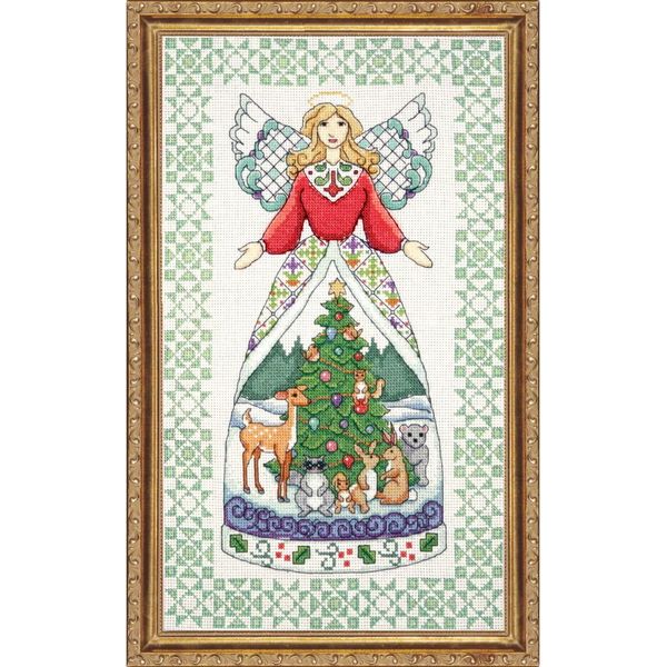 Kit Punto Croce Contato Design Works "Angelo D'inverno"", 23X38Cm"-image