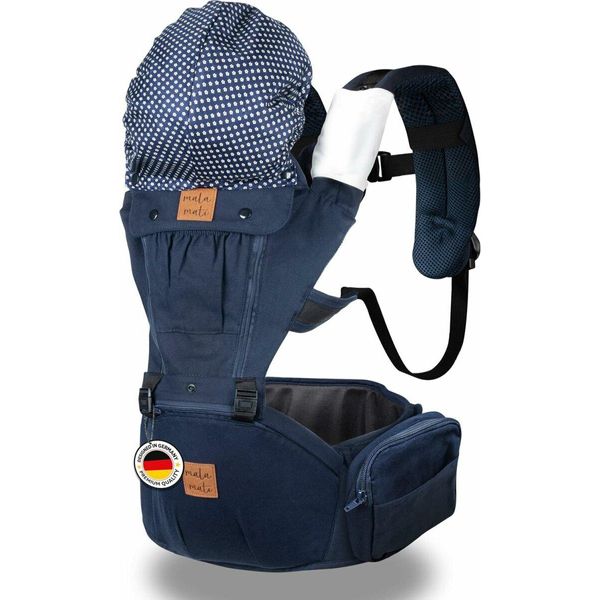 Marsupio Traspirante A Partire Da 3 Mesi - Con Protezione Solare E Tasche Laterali - Marsupio Regolabile In Più Posizioni Fino A 20 Kg-image