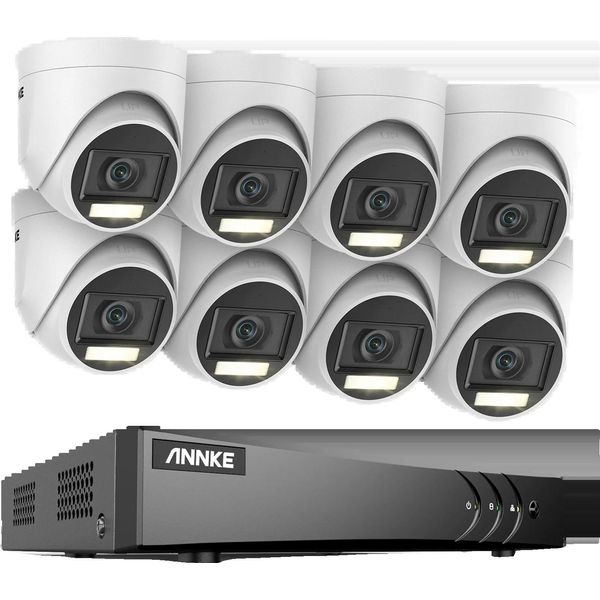 Sistema Di Telecamere Di Sicurezza, Risoluzione Ad Alta Definizione 5MP, Dvr 8CH Con Visione Notturna, Kit 8CH Dvr 8 Pezzi, Nessuno-image