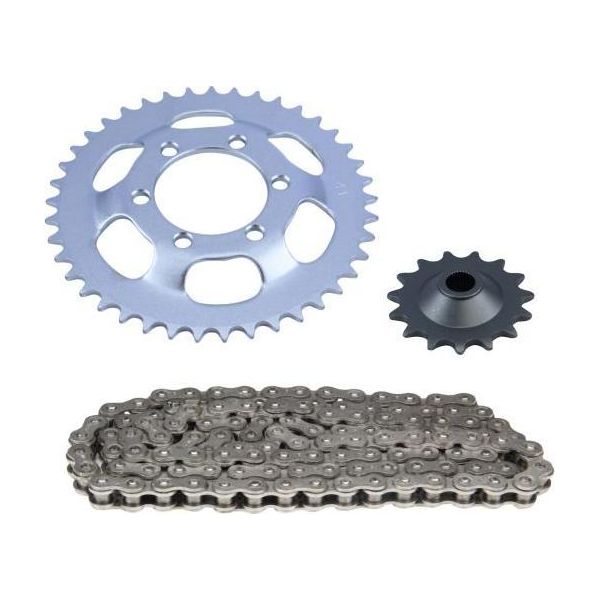 Set Di Catene 3 Pezzi Argento 15/41 Denti Per ZüNdapp C 50 Super Tipo 441-05-image