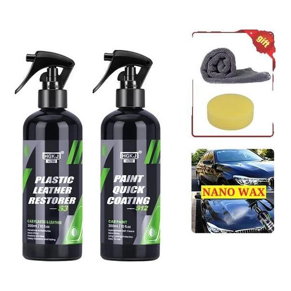 Restauratore Per Pelle Auto, 300ML, Cura Dei Sedili Interni, S3-300Ml X S12-300Ml-image