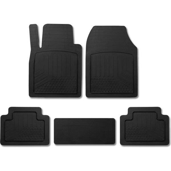 Renault Clio Laguna Megane Scenic Tappetini Personalizzabili In Gomma Nera 5 Pz-image