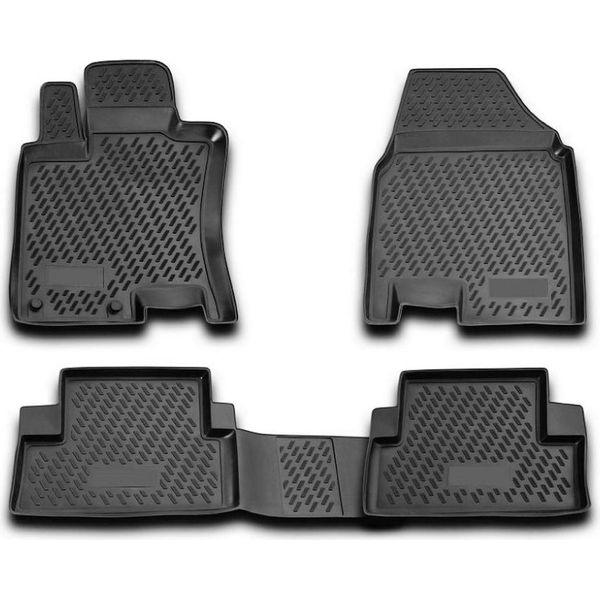 2006-2014 Nissan Qashqai J10 Tappetini Tpe Nero 4 Pezzi-image