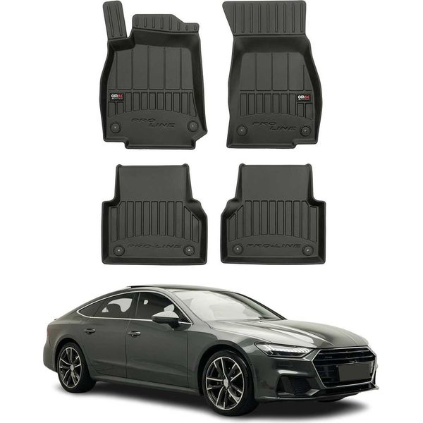 2018-2025 Audi A7 C8 Sportback Tappetini Tpe Nero 4 Pz-image
