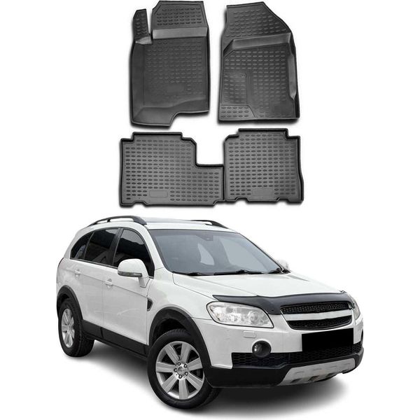 2006-2017 Chevrolet Captiva Tappetini Tpe Nero 4 Pezzi-image