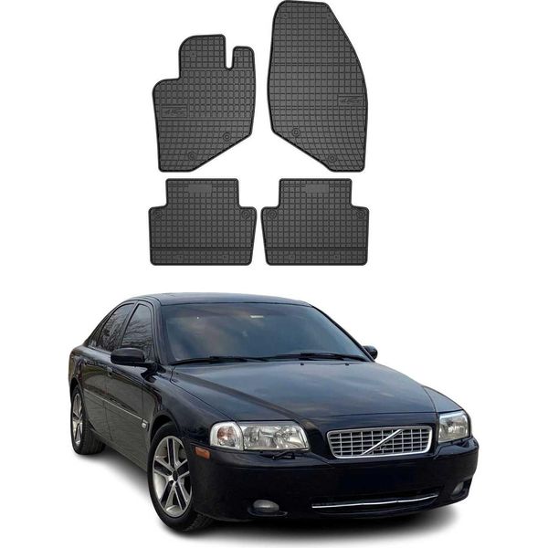 1998-2006 Volvo S80 Tappetini Tpe Nero 4 Pz-image