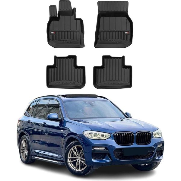 2017-2024 Bmw X3 G01 Tappetini Tpe Nero 4 Pezzi-image