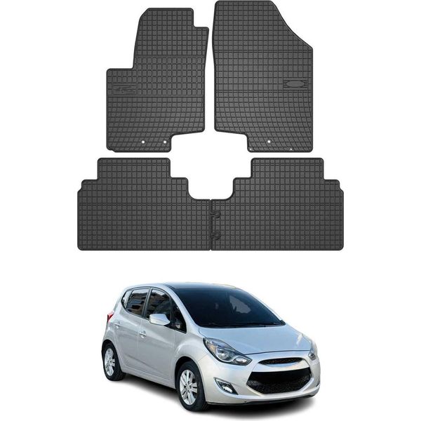 2010-2019 Hyundai Ix20 Tappetini In Gomma Nera 4 Pz-image