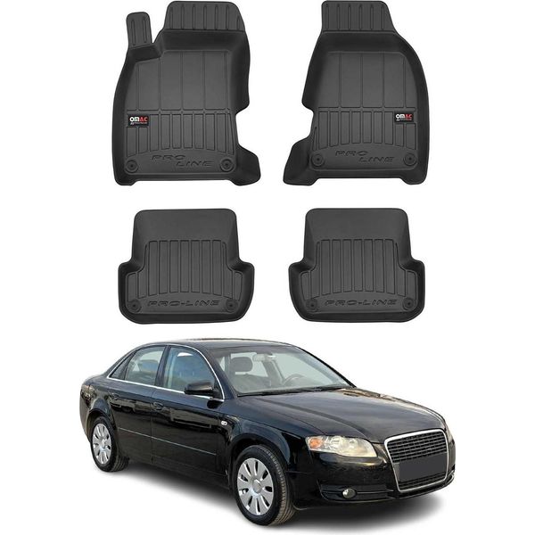 2004-2008 Audi A4 B7 Limo Avant Tappetini Tpe Nero 4 Pz-image