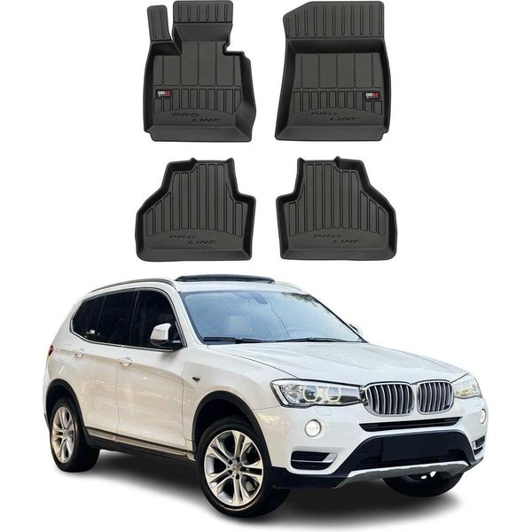 2010-2017 Bmw X3 F25 Tappetini Tpe Nero 4 Pezzi-image