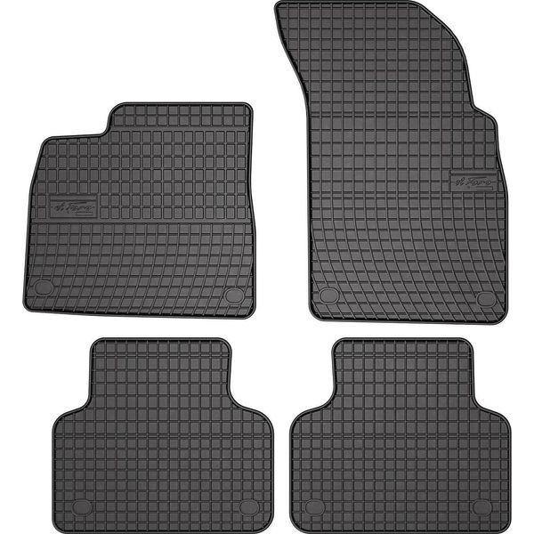 2015-2025 Audi Q7 Q8 Tappetini In Gomma Nera 4 Pezzi-image