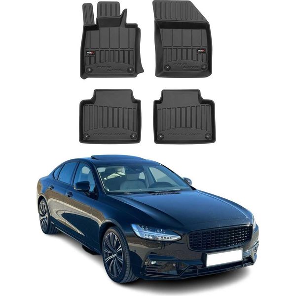 2016-2024 Volvo S90 V90 Tappetini Tpe Nero 4 Pezzi-image