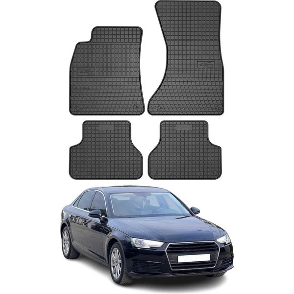 2016-2025 Audi A4 Limo Avant Allroad B9 Tappetini In Gomma Nera 4 Pz-image