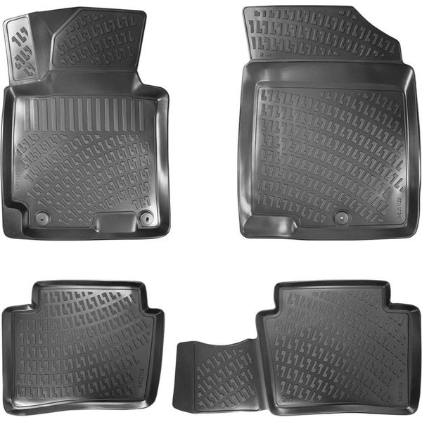 2010-2018 Hyundai Elantra Tappetini Notchback Personalizzabili Tpe Nero 4 Pz-image