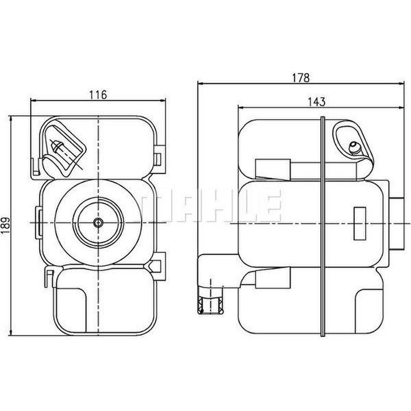 Serbatoio Di Espansione Del Refrigerante Mahle Per Volvo C70 I Coupé-image