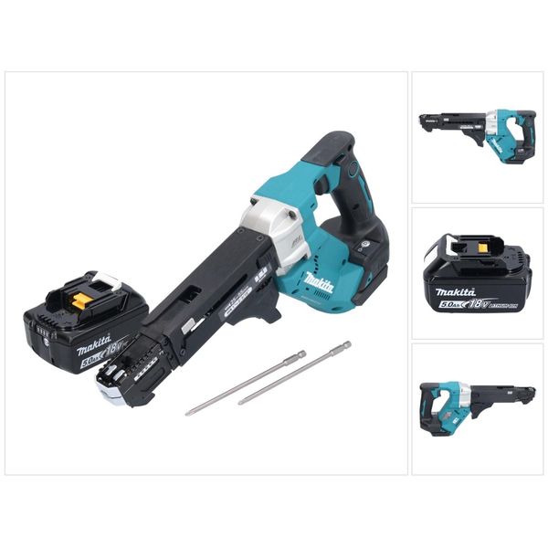 Makita DFR551T1 Avvitatore Automatico A Batteria 25-55Mm Brushless 18V + 1X Batteria 5,0Ah - Senza Caricabatterie-image