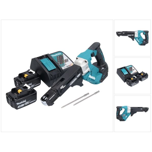 Makita DFR551RF Avvitatore Automatico A Batteria 25 - 55 Mm 18V Brushless + 2X Batterie 3.0Ah + Caricabatterie-image