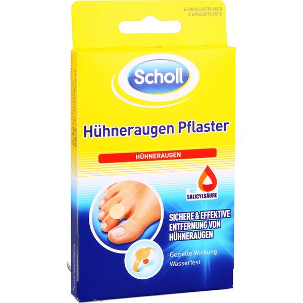 Scholl Cerotti Per La Rimozione Del Mais Cura Del Piede Impermeabile 4 Pezzi-image
