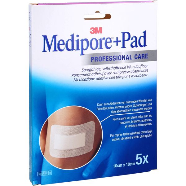Medipore+Pad Medicazione Sterile Per Ferite 3566Np 10X10 Cm 5 Pz-image