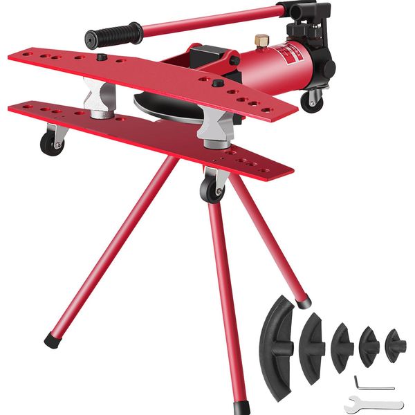 Succebuy Curvatubi Manuale 16T, Curvatubi Da 1/2-2 Pollici Ø22Mm-Ø60Mm, Curvatubi Per Riscaldamento E Costruzione Di Tubature, Giallo-image