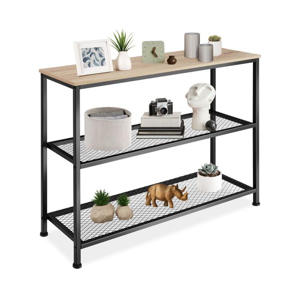 Tectake® Konsolentisch, Industrial Style, Mit Ablage Und 2 Gitterablagen, 100 X 30 X 81 Cm-image