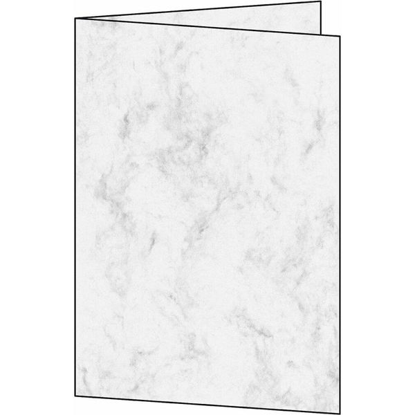 Sigel Pc Pieghevole, A5 (A4), 185 G/M², Cartoncino Grigio Marmo, Per Fotocopiatrici Laser A Getto D'inchiostro, Marmorizzato Su Entrambi I Lati (DC503)-image
