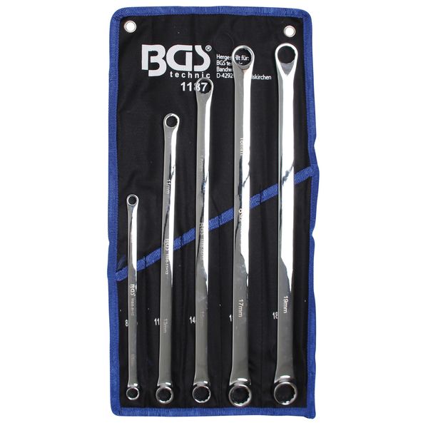 Set Di Chiavi A Doppio Anello | Extra Lunghe | Sw 8 - 19 Mm | 5 Pz.-image