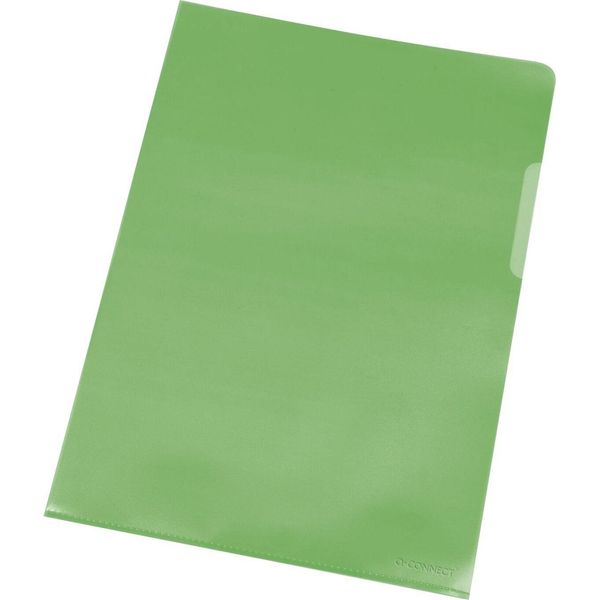 Q-Connect® KF00309 Manicotto Di Visualizzazione - A4, 120 Mym, Verde Grana, 100 Pezzi-image
