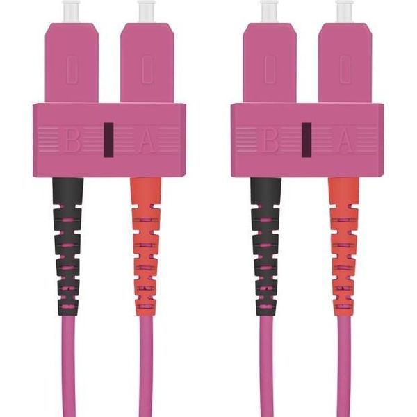 Helos 115823 Cavo Patch In Fibra Ottica 50/125µM OM4 Sc/Sc Duplex Eric Violet-image