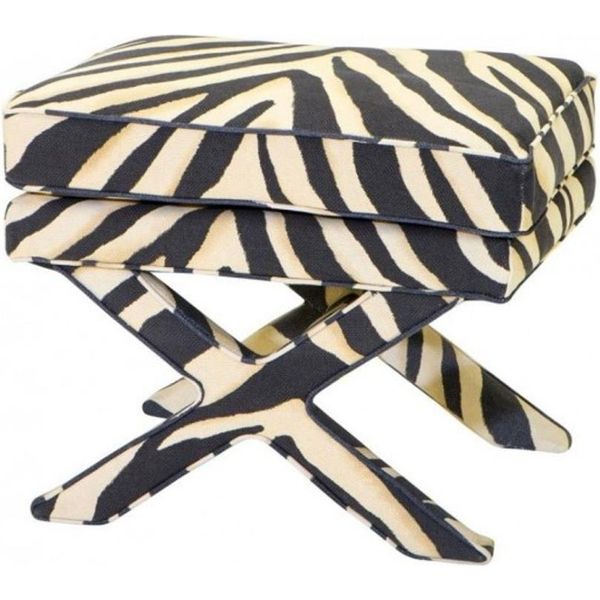 Casa Padrino Luxury Seat Stool Zebra 62 X 46 X H. 50 Cm - Sgabello-image