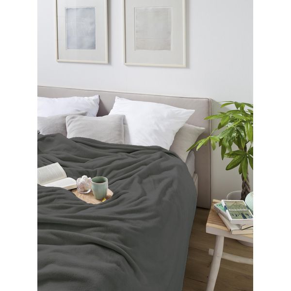 Biederlack Coperta Extra Morbida Uni Soft & Cover Antracite 150X200 Cm-image