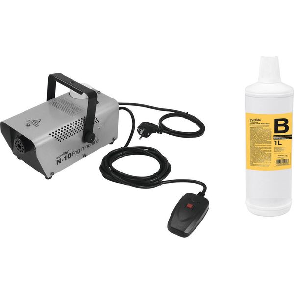 Eurolite N-10 Argento + B2D Set Base Per Nebbiogeni Con Telecomando A Cavo, Con Indicatore Di Livello, Con Staffa Di Montaggio (20000538)-image