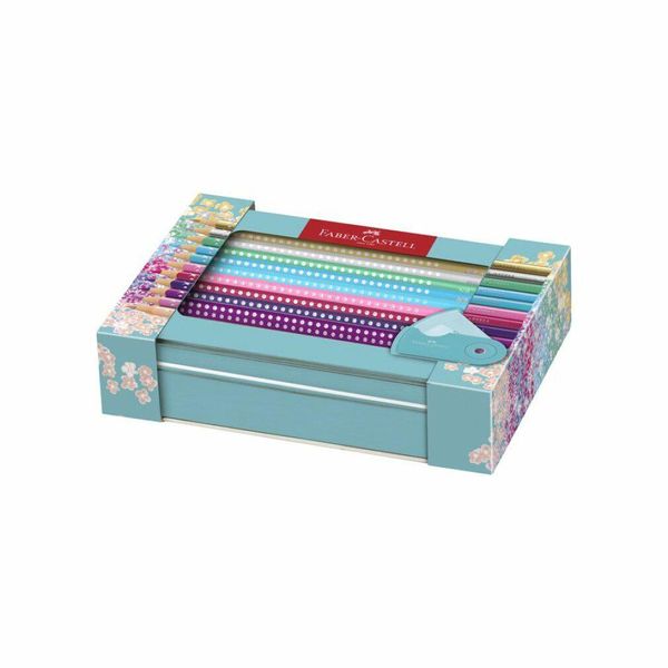 Faber-Castell 201641 FABER-CASTELL Matite Colorate Triangolari Grip Sparkle, Set Regalo-image