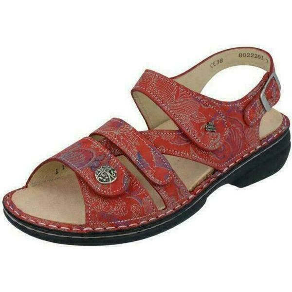 Finn Comfort, Sandalo Comfort Da Donna In Rosso, Taglia 42-image