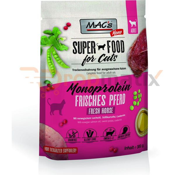 Mac's Cat Cibo Secco Adult Mono Cavallo 300G-image