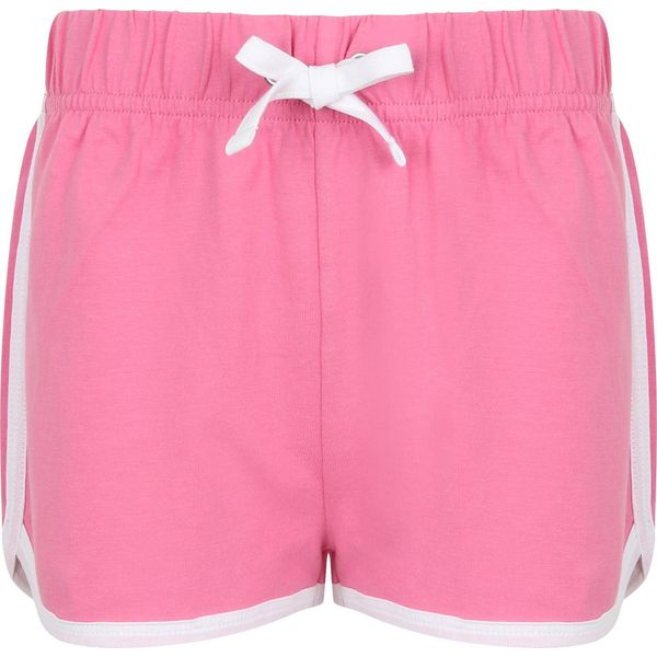 Skinni Minni Pantaloncini Sportivi Retrò Per Bambini RW4753 (5-6 Anni (116)) (Rosa Chiaro/Bianco)-image