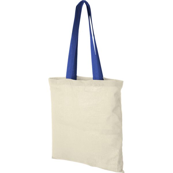 Borsa Per La Spesa In Cotone Bullet Nevada (2 Pezzi/Confezione) PF2383 (38 X 42 Cm) (Naturale/Blu Reale)-image