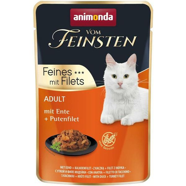 Animonda Vom Feinsten Adult Delicacies Con Filetti Con Anatra E Tacchino 85Gx18-image