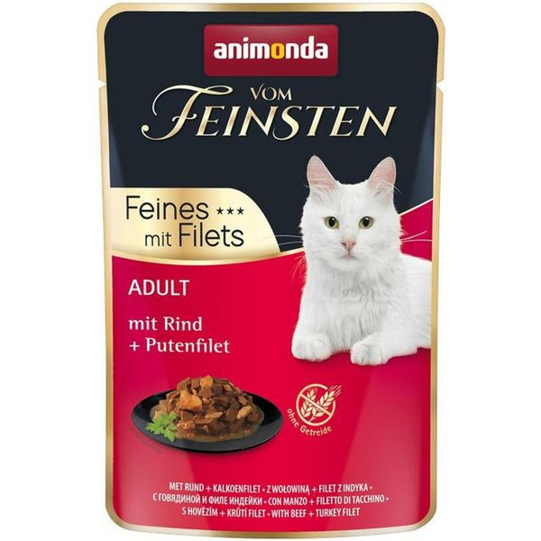 Animonda Vom Feinsten Delizie Per Adulti Con Filetti Di Manzo E Tacchino 85Gx18-image