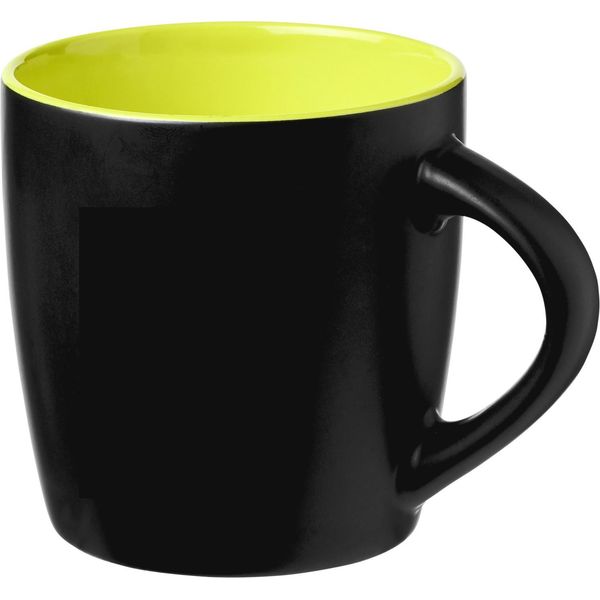 Tazza Bullet In Ceramica Riviera PF243 (8,4 X 8,8 Cm) (Nero Pieno/Lime)-image