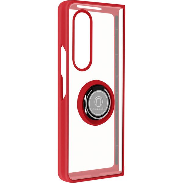 Custodia Ibrida Per Cellulare Con Supporto Ad Anello Per Samsung Galaxy Z Fold 3 - Rosso-image