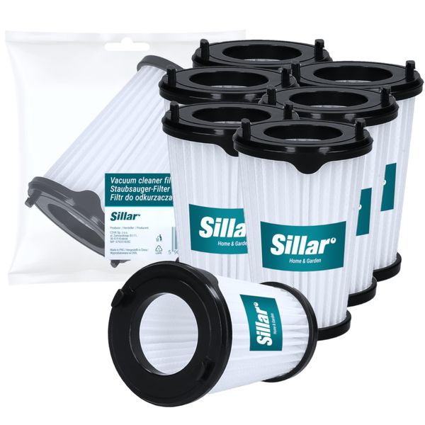 Filtro Interno Sillar 6× EF150 - Lavabile - Compatibile Con Aeg/Electrolux CX7/CX7-2 Ergorapido E Rapido - Set Di Filtri Di Ricambio-image