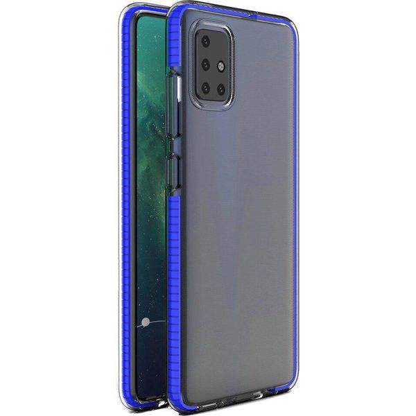 Custodia Spring Case Custodia Per Telefono In Tpu Con Cornice Colorata Per Xiaomi Redmi 10X 4G/Xiaomi Redmi Note 9 Blue-image