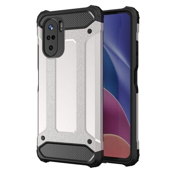Custodia Hybrid Armor Per Xiaomi Poco F3/Redmi K40 Pro+/Redmi K40 Pro/Redmi K40 - Argento KP9535-image
