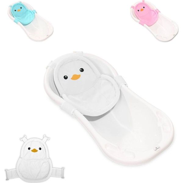 Rete Da Bagno Lorelli Per Bambini Pinguino, Clip In Plastica, Rete Da Bagno, Dalla Nascita Bianco-image