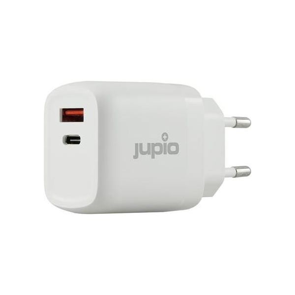 Adattatore Jupio Caricatore Doppio Usb Gan 30W - Presa/Usb + USB-C-image