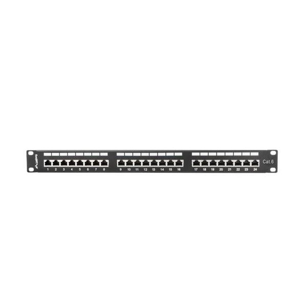 Lanberg Patchpanel 24-Port 1U 48,30Cm (19") Cat. 6 Ftp Geschirmt Schw. (PPS6-1024-B)"-image