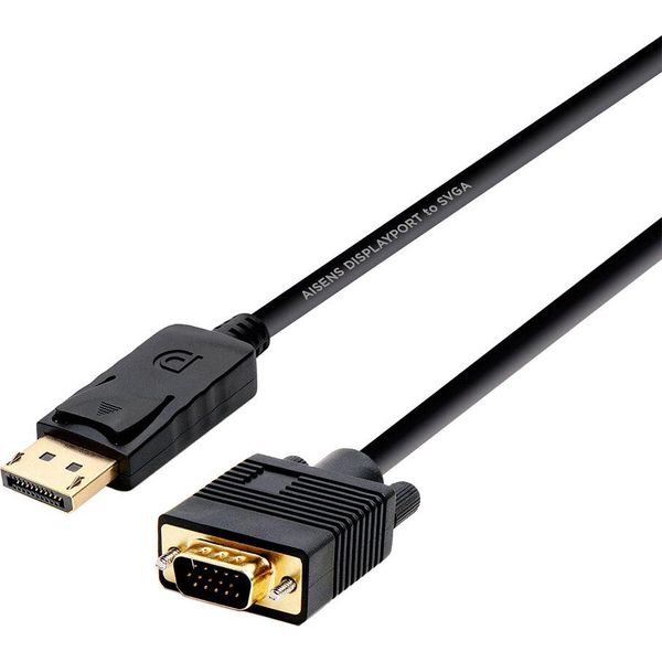 Aisens - Cavo Convertitore Da Displayport A Vga, Dp/M-Vga/M, Nero, 2,0M-image